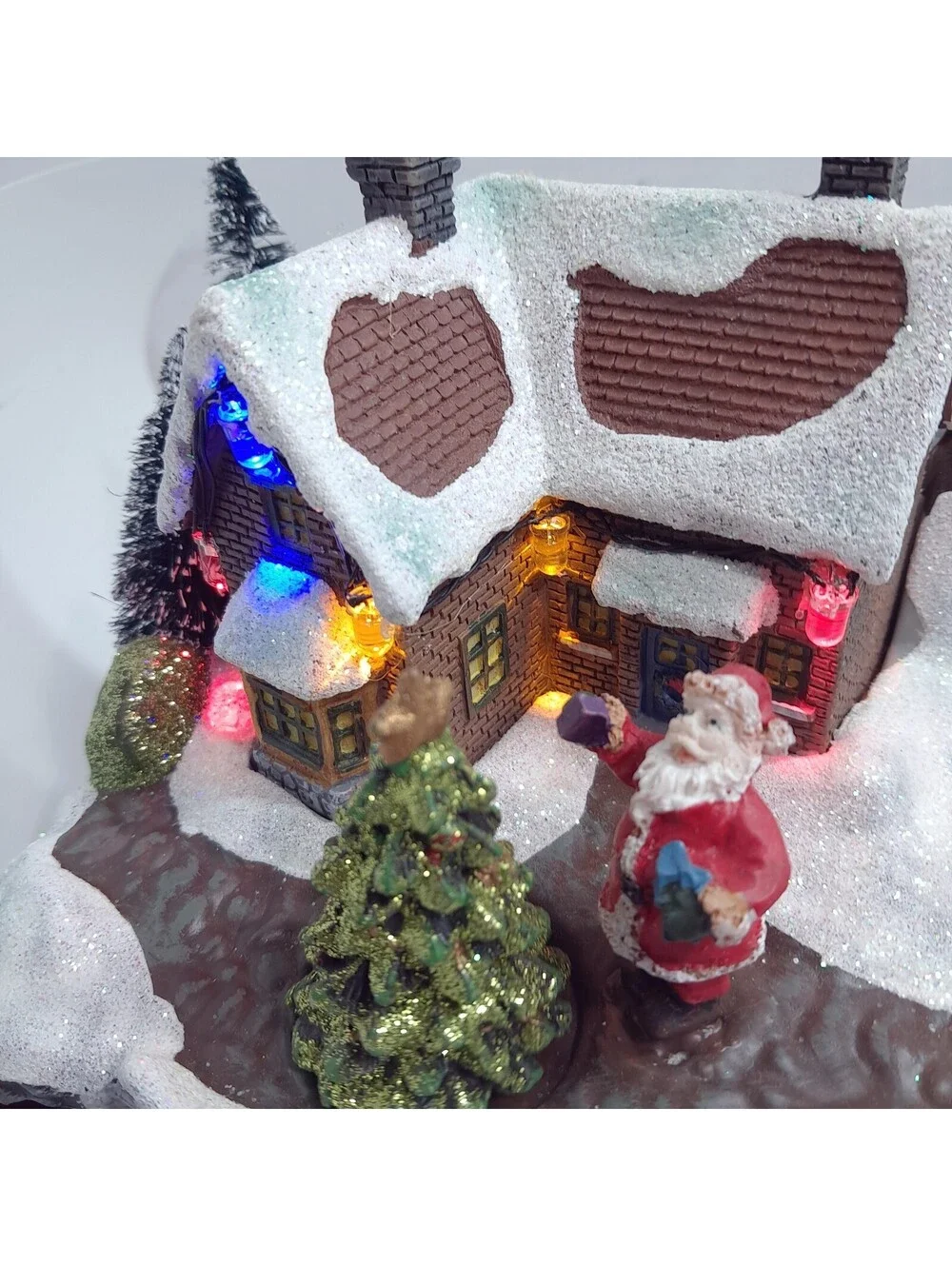 Avon Holiday Winter Wonderland centerpiece lighted Fiber Optic Christmas village